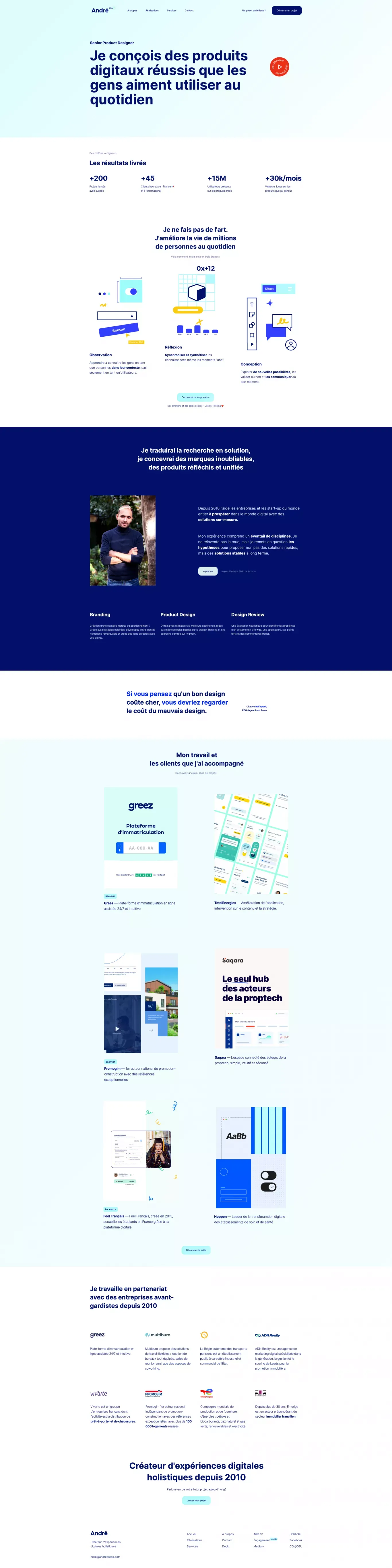André Preda - Senior Product Designer - Portfolio design