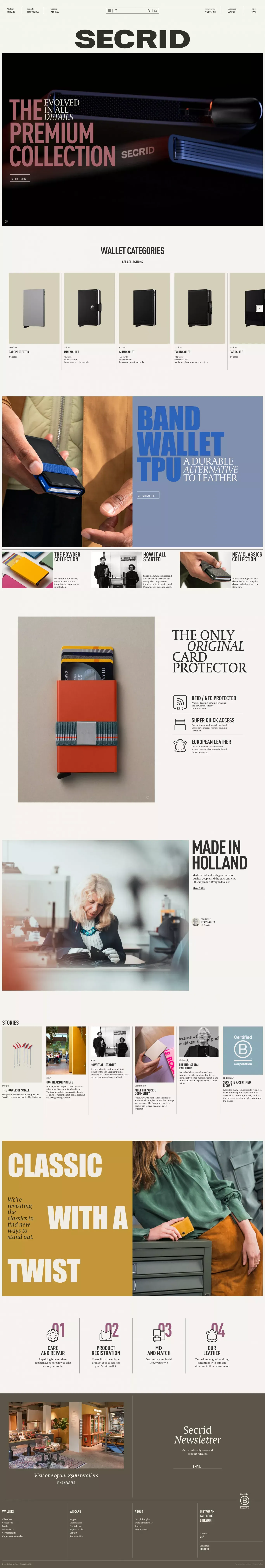 Secrid - Dutch wallet makers since 1995 - Ecommerce design