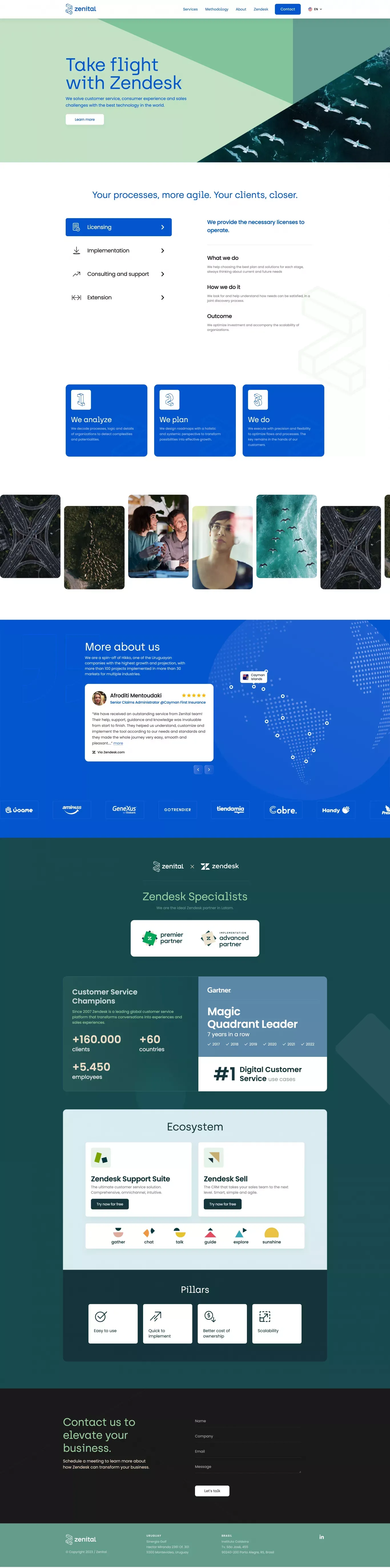 Zenital - Landing design