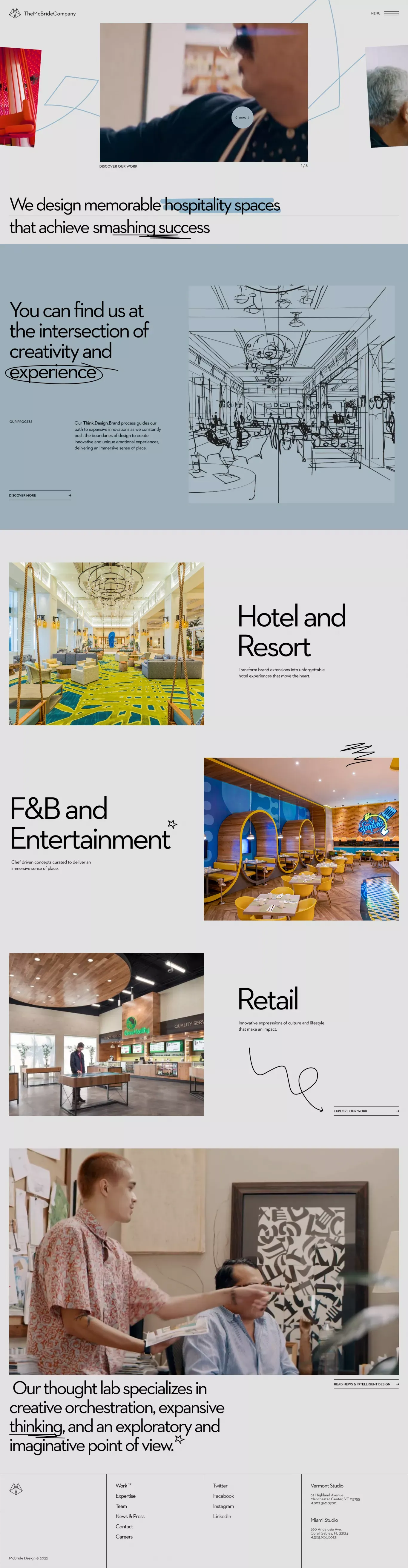 The McBride Company | Homepage - Portfolio design