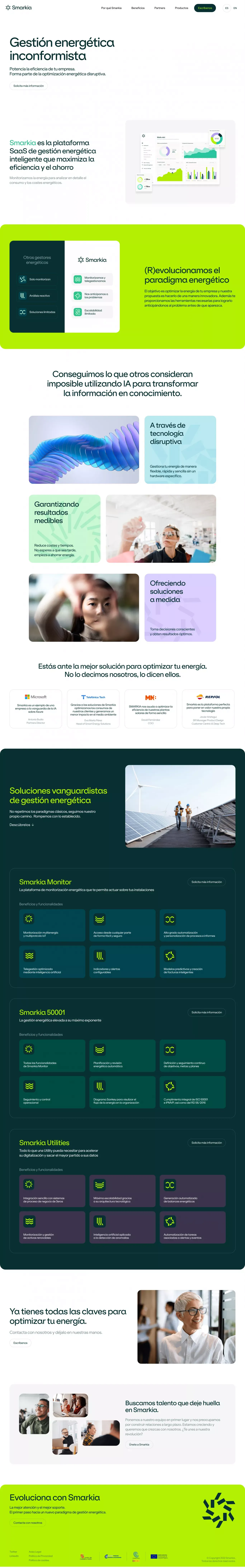 Smarkia - Landing design