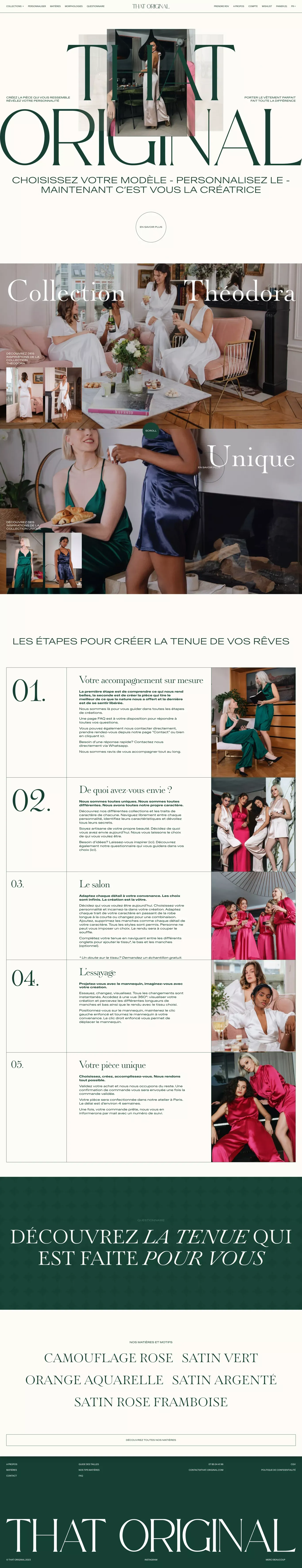 Accueil - That Original - Ecommerce design