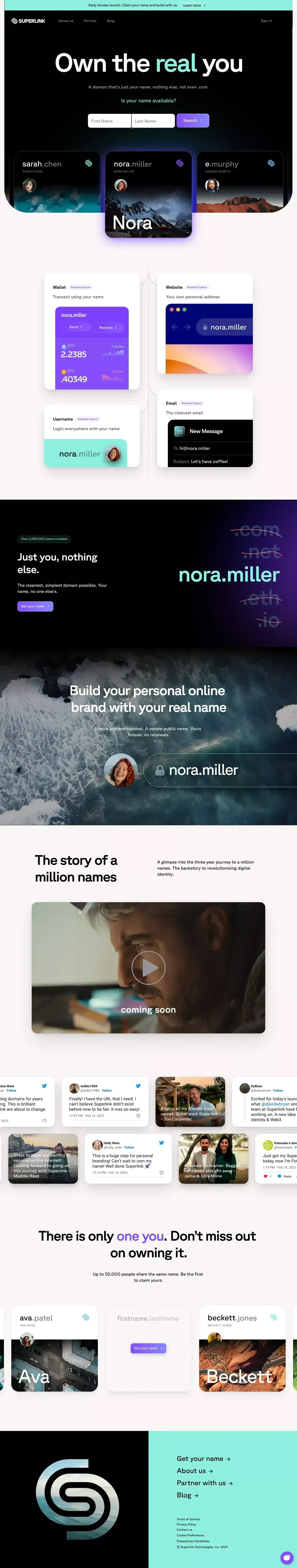 Superlink - Landing design