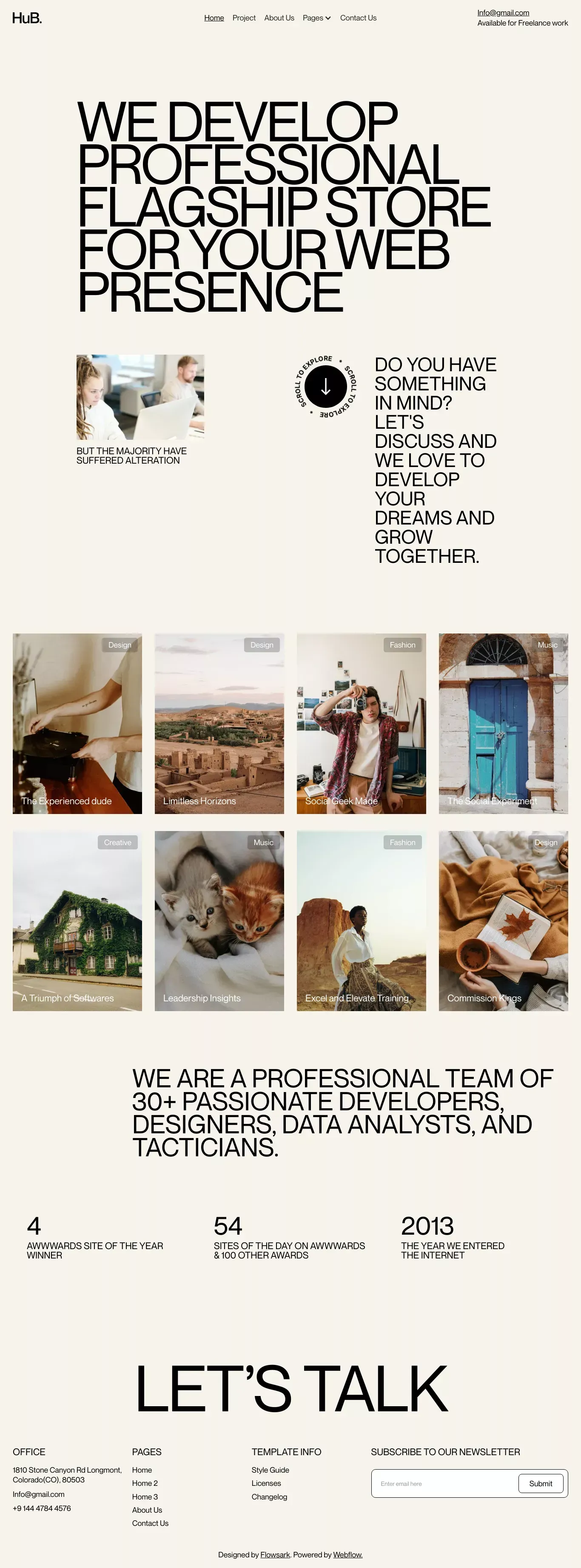 Hub - Agency Website Template - Template design