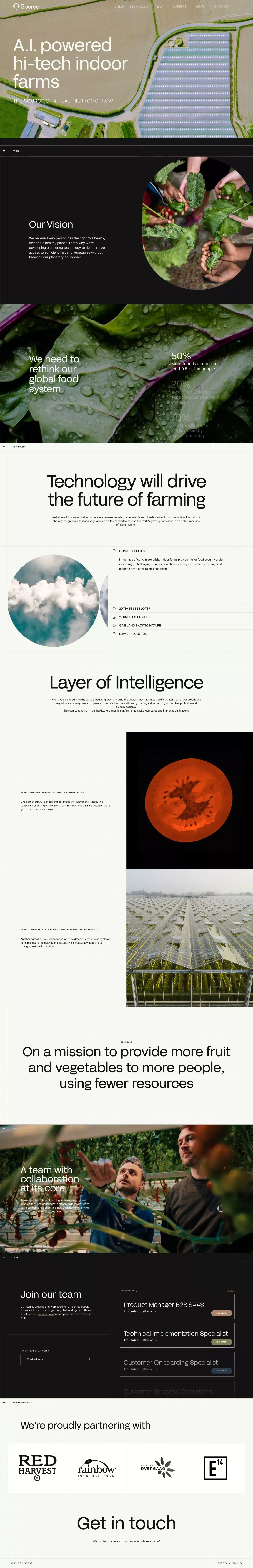 Source.ag - Landing design