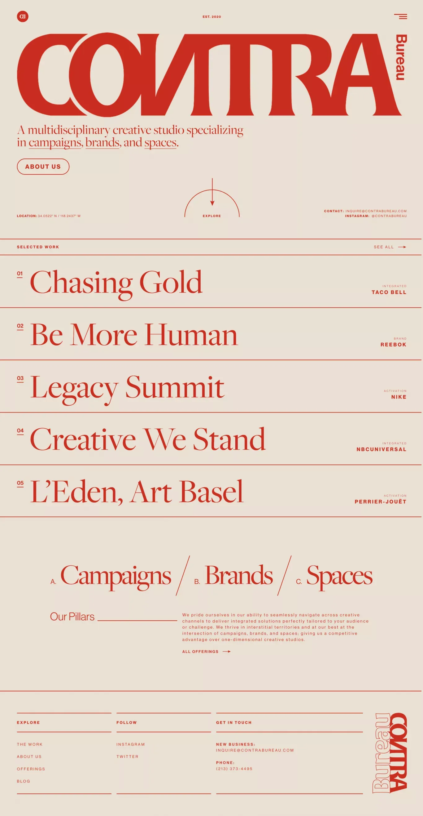 ContraBureau - Portfolio design