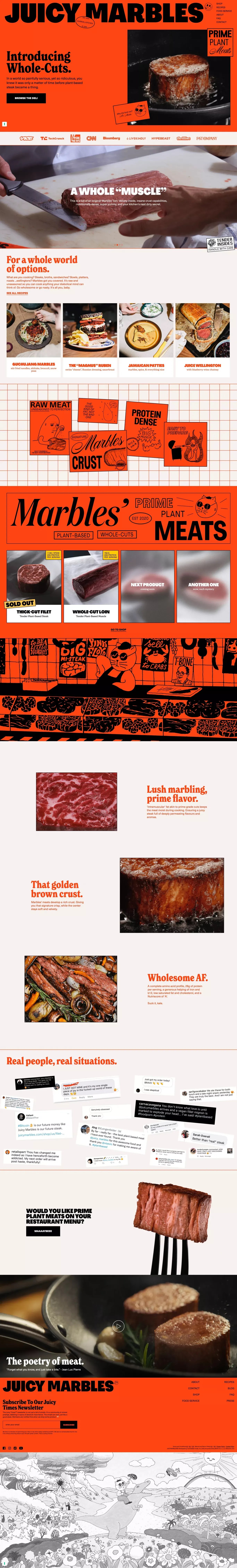 Juicy Marbles™ Fancy Plant Meat - Ecommerce design