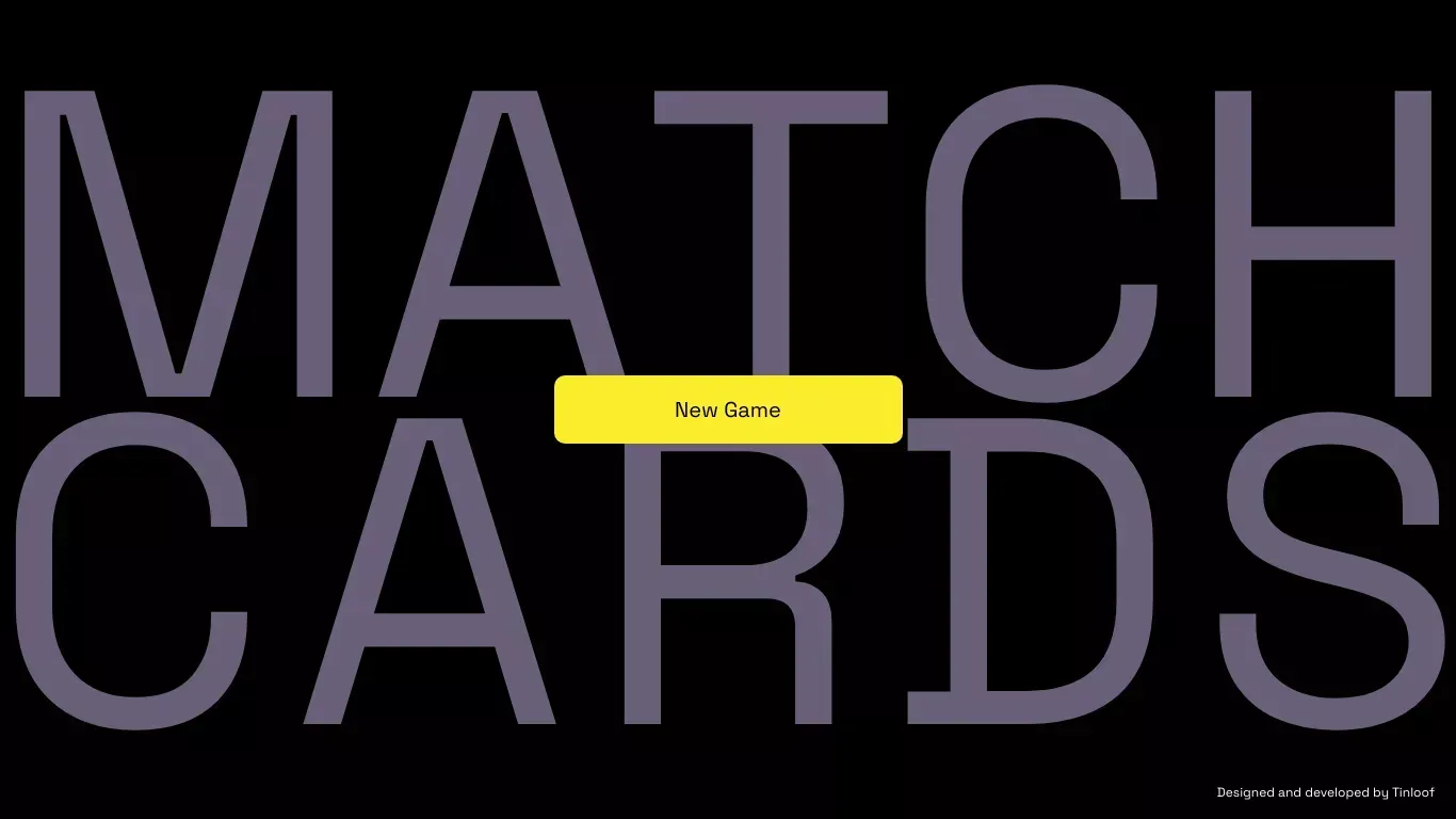 Match Cards Memory Game - Designed and Developed by Tinloof - Other design