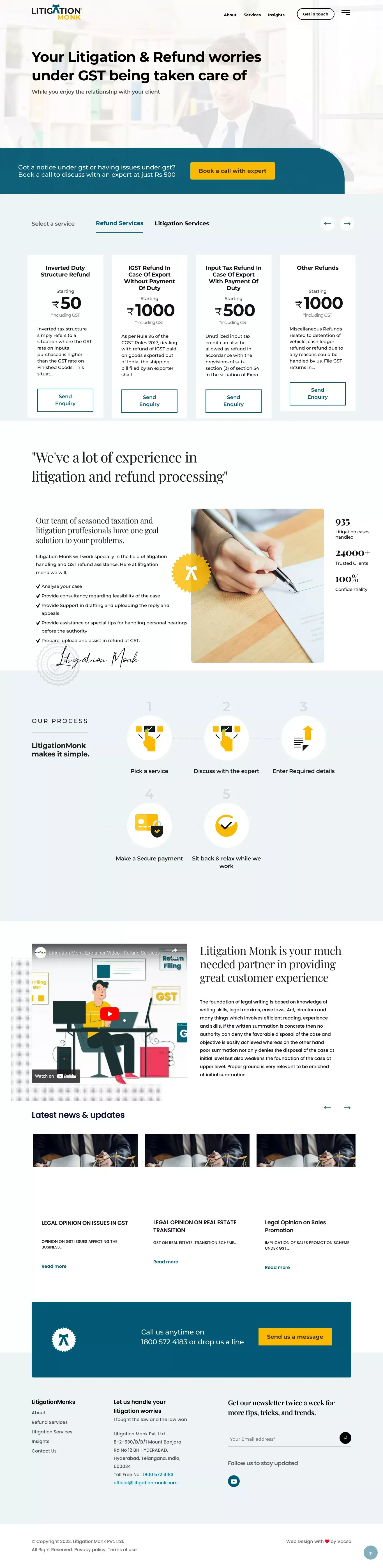 Litigation Monk – Litigation Monk - Landing design