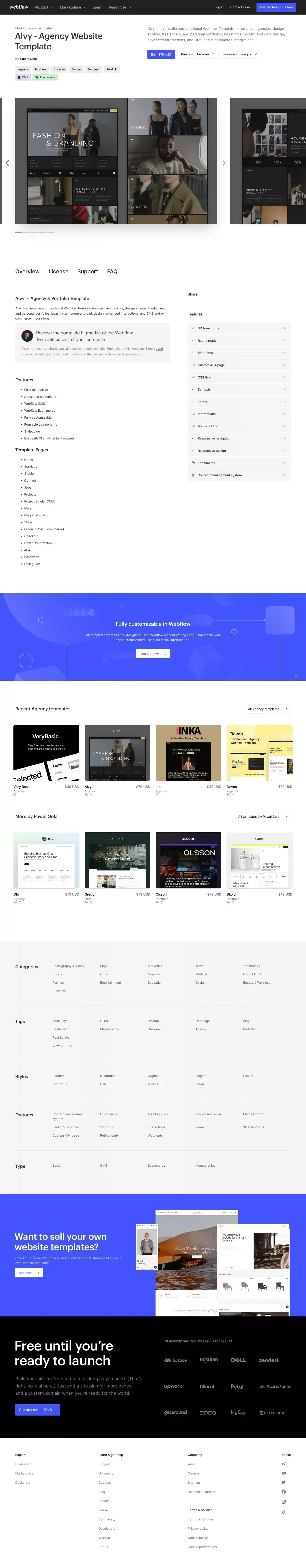Alvy - Agency HTML5 Responsive Website Template - Template design