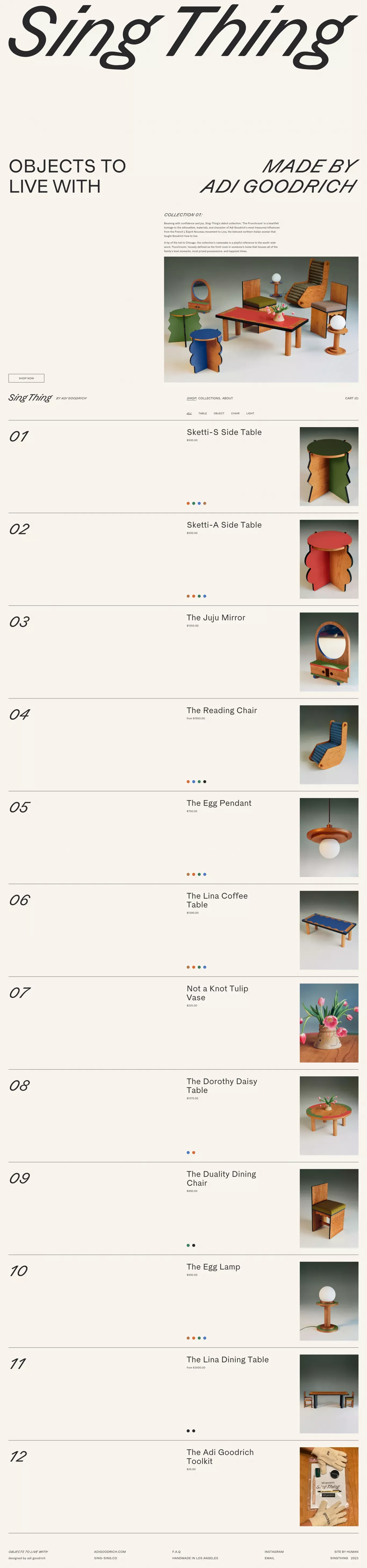 Sing Thing - Ecommerce design