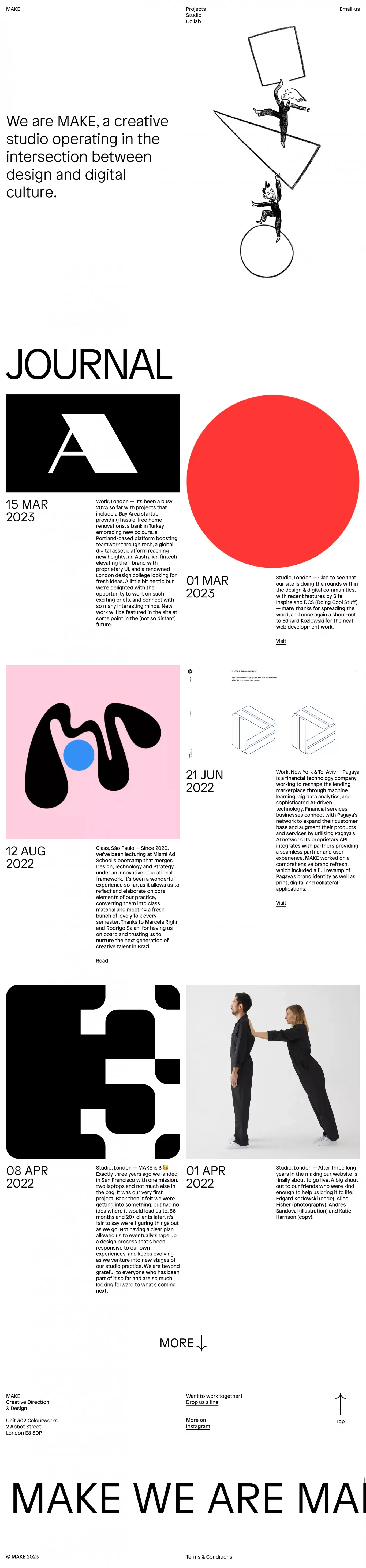 MAKE — Creative Direction & Design - Portfolio design