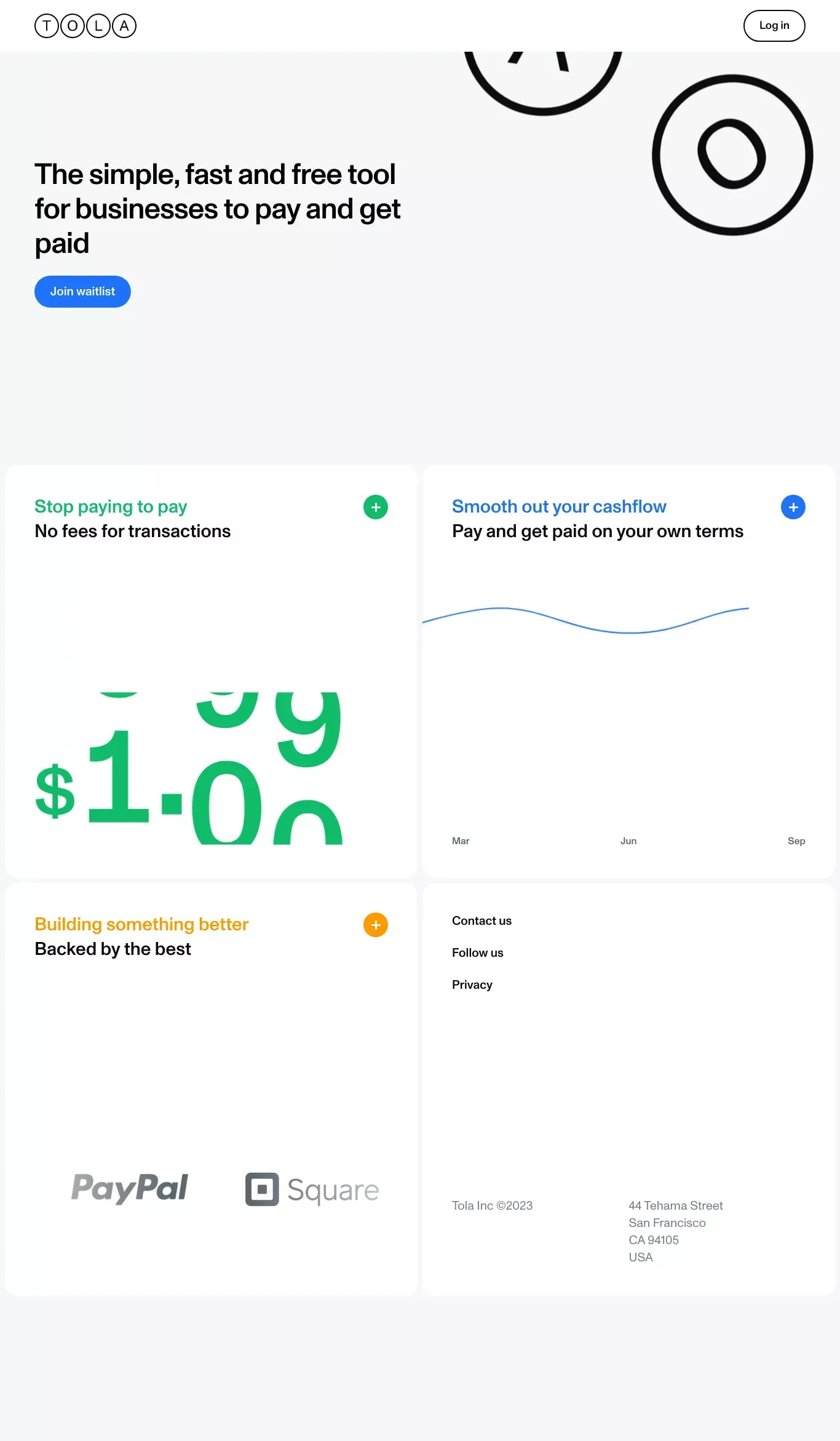Tola - Easiest way for Businesses to Pay & Get Paid - website design