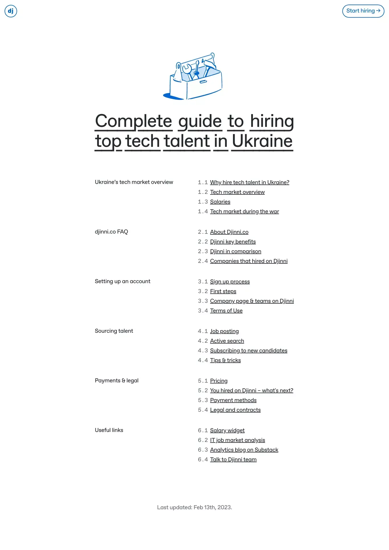 Complete guide to hiring top tech talent in Ukraine - Blog design