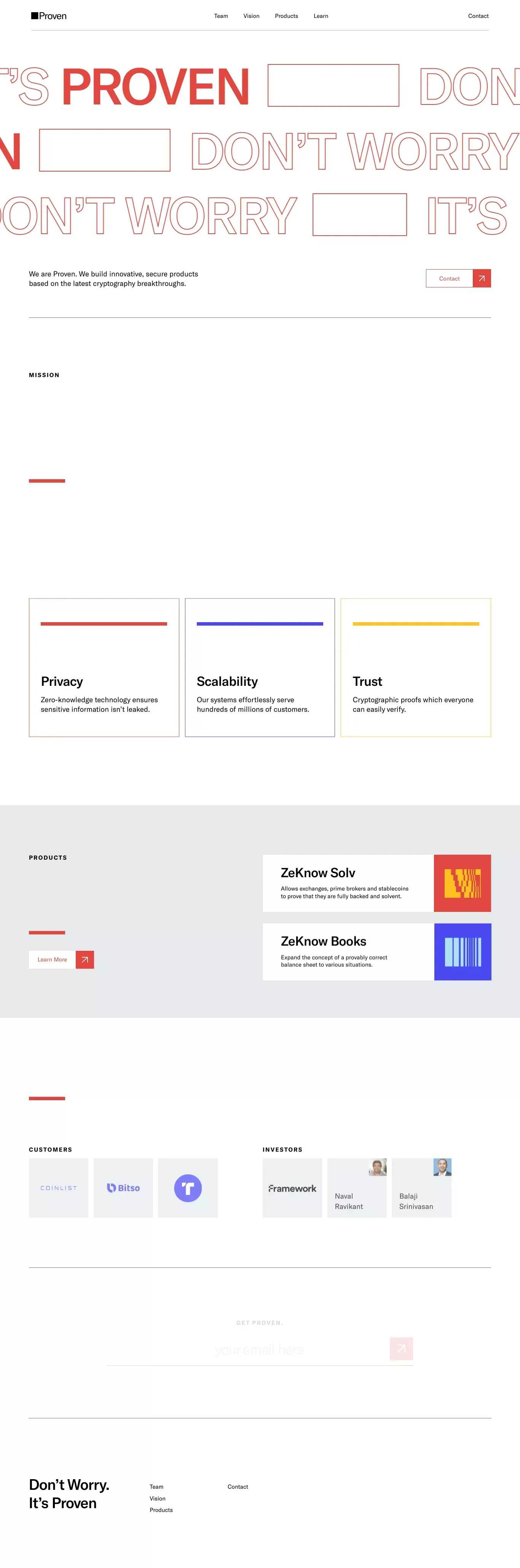 Proven - website design
