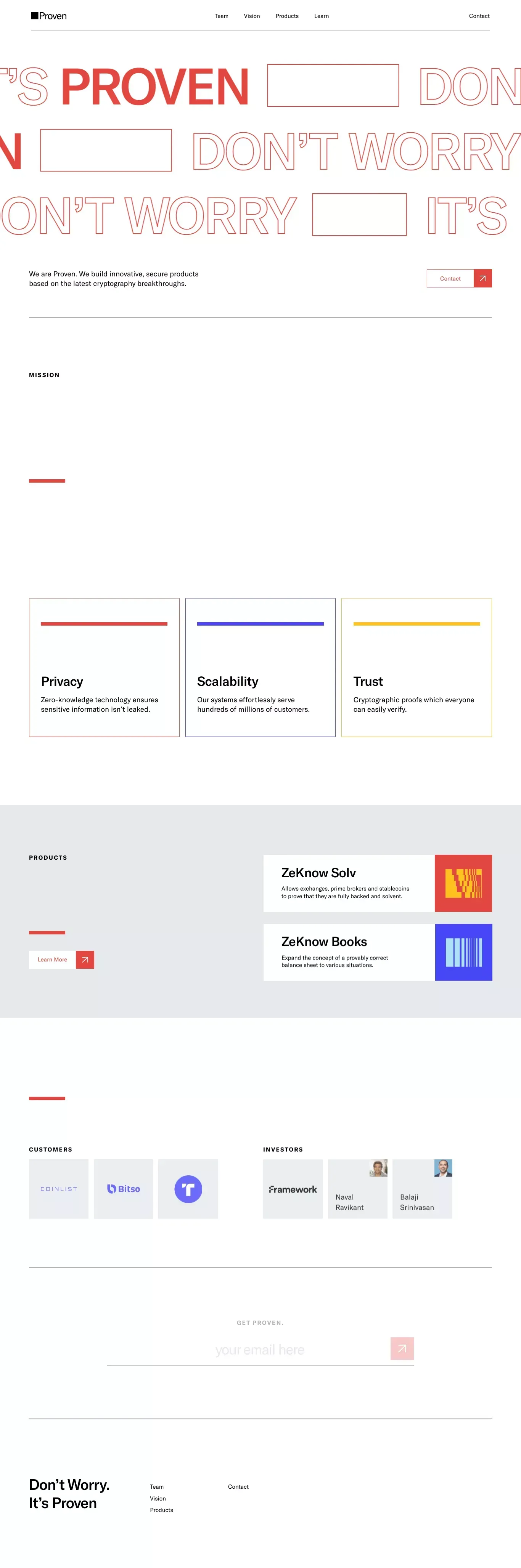 Proven - website design