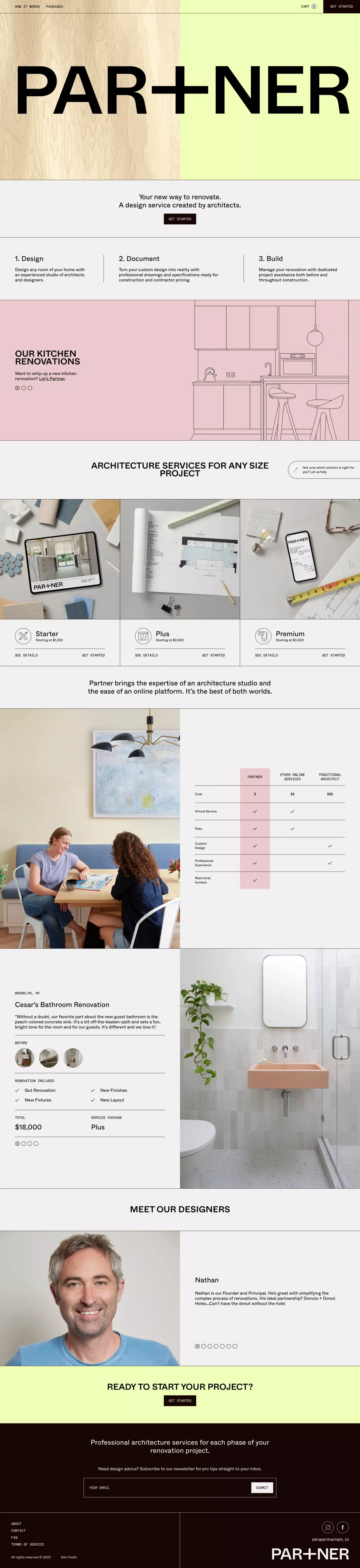 Partner - Landing design