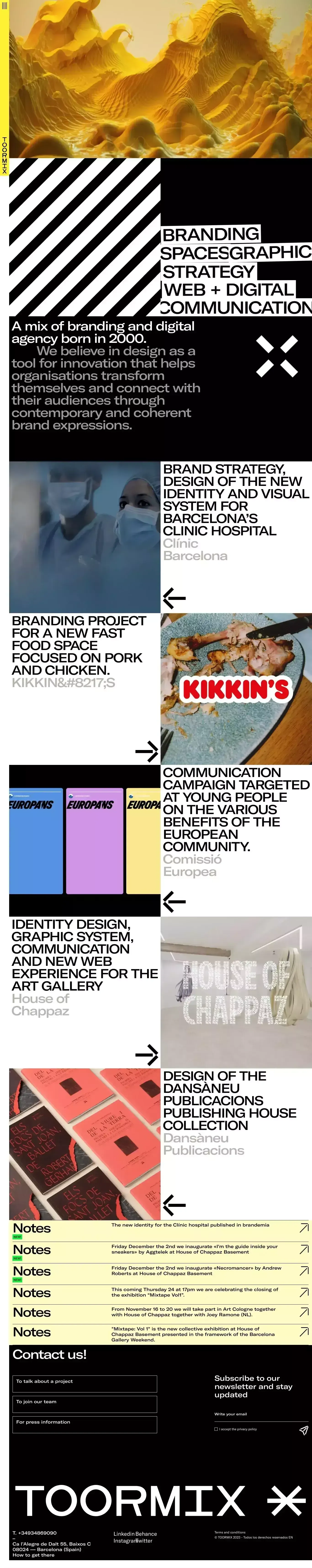 Toormix, branding and design agency based in Barcelona - Portfolio design