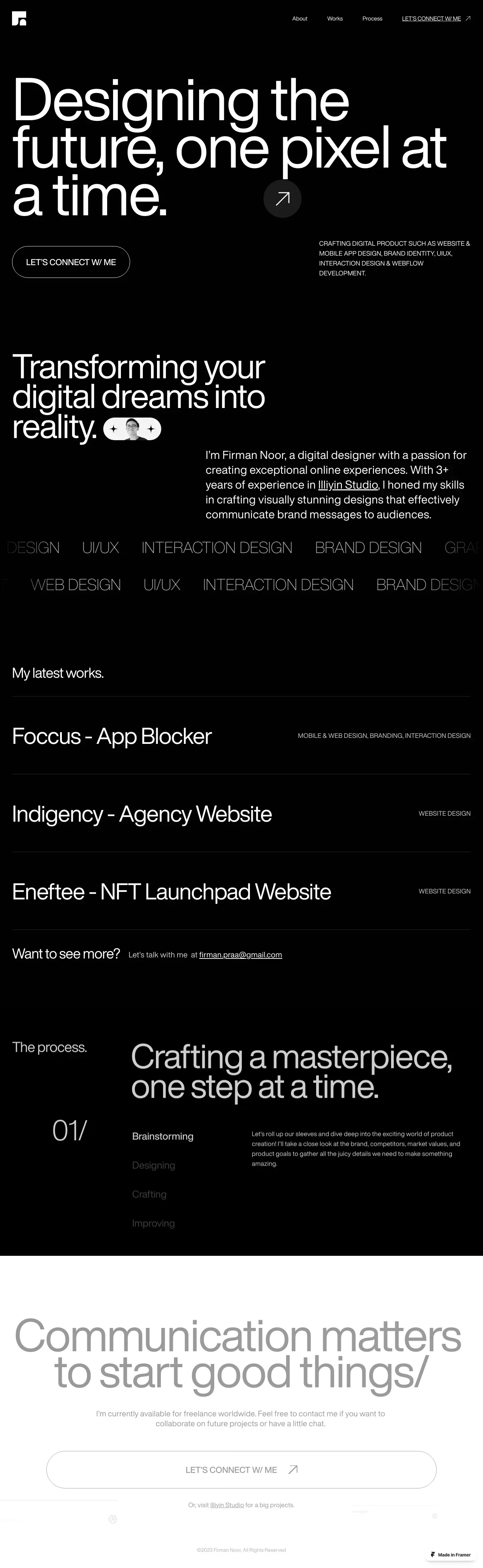 Firman's Portfolio Website - Portfolio design
