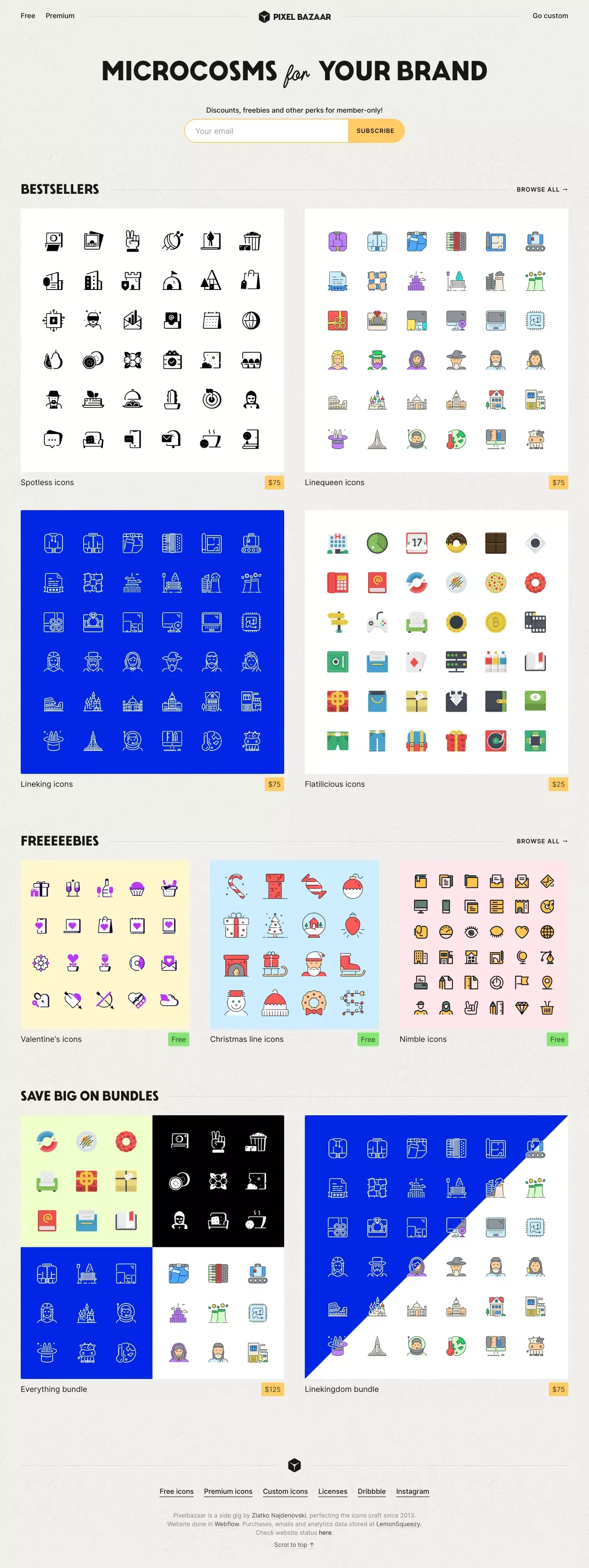 Pixel Bazaar - Microcosms for your brand - Ecommerce design