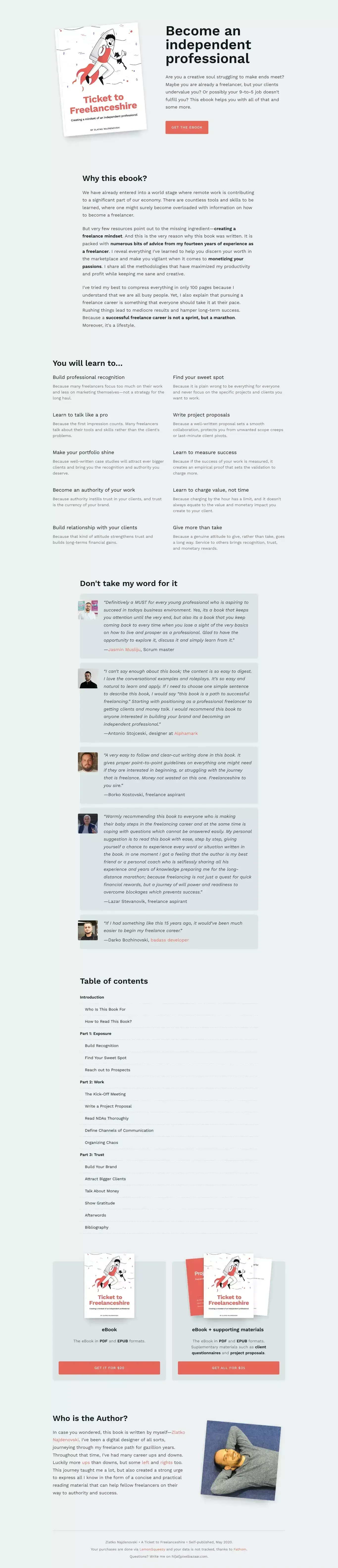 Freelanceshire - Landing design