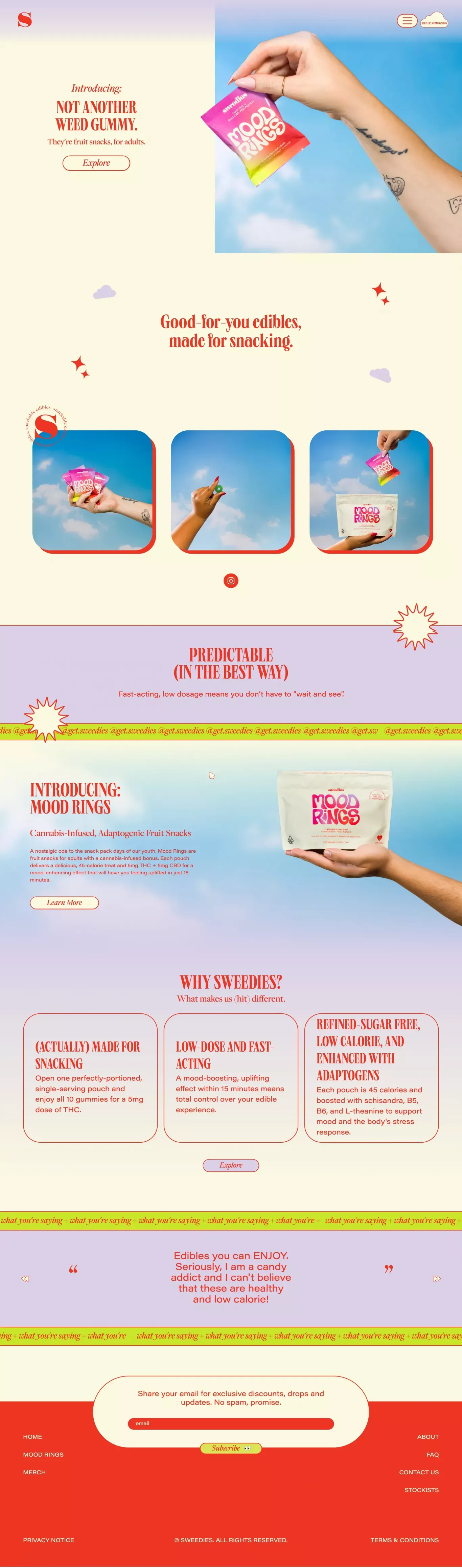 sweedies - Ecommerce design