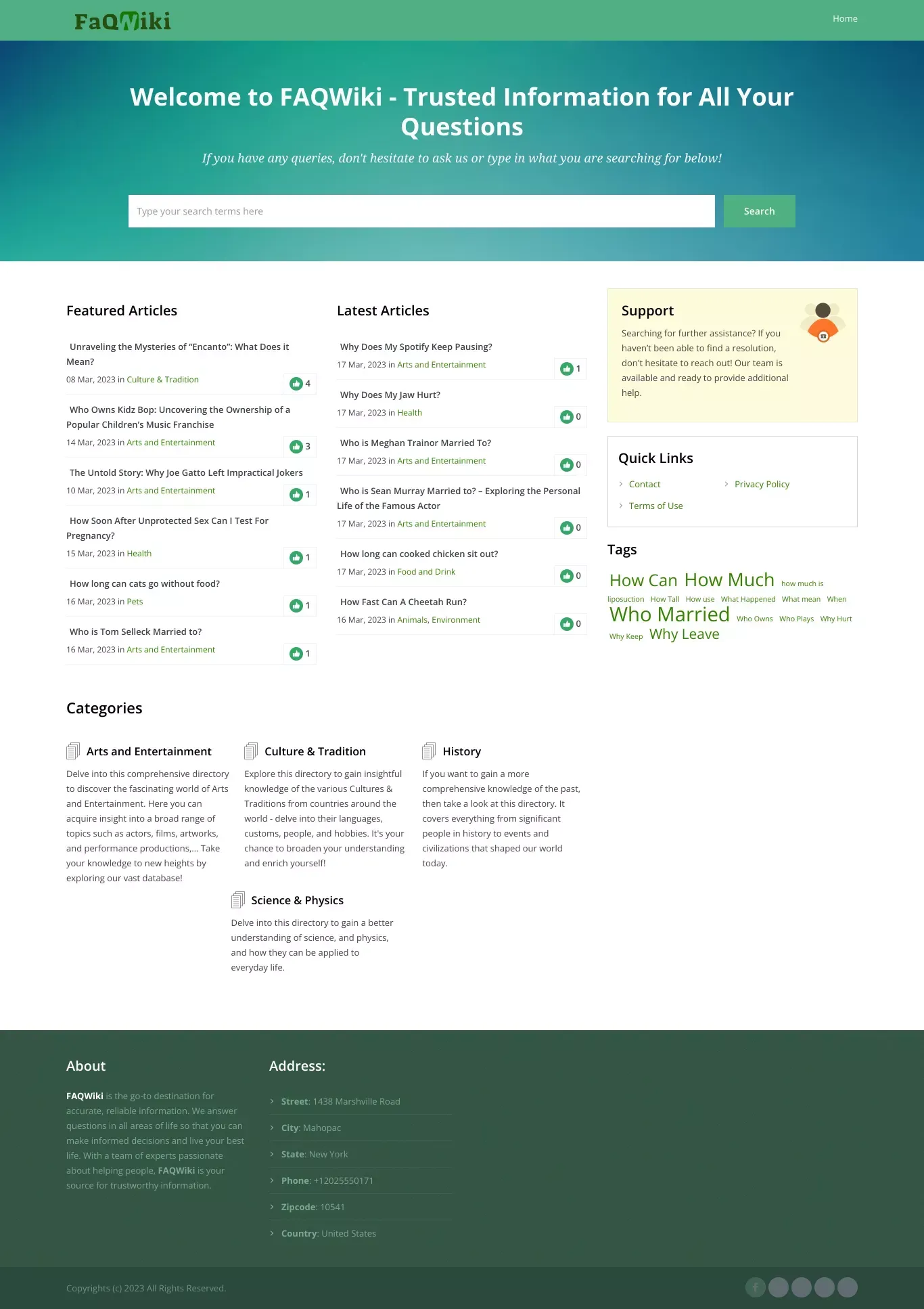 FAQWiki | Trusted Information for Questions Answered - website design