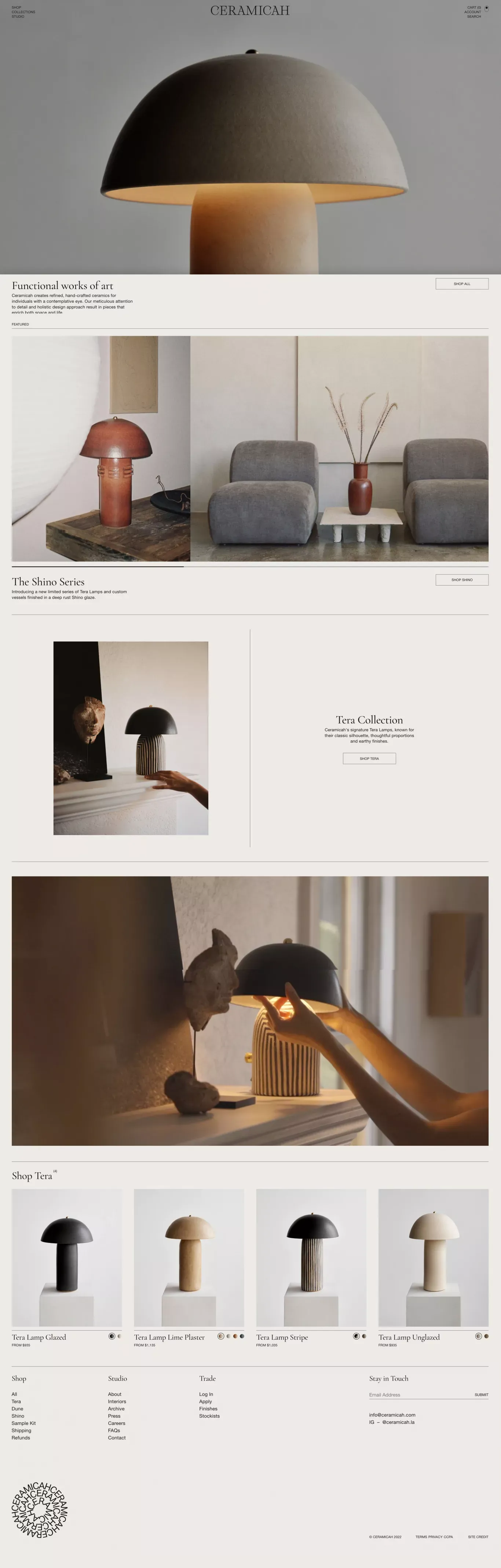 Ceramicah - Ecommerce design