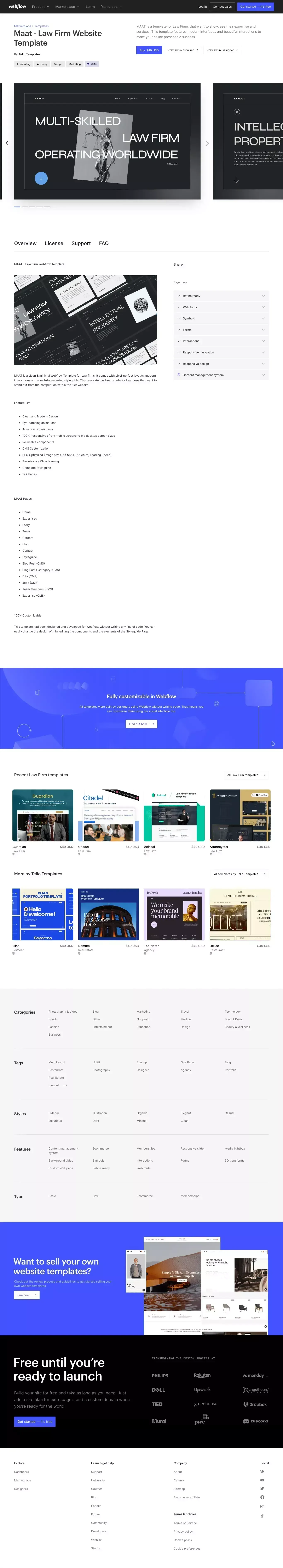 Maat - Law Firm HTML5 Responsive Website Template - Template design