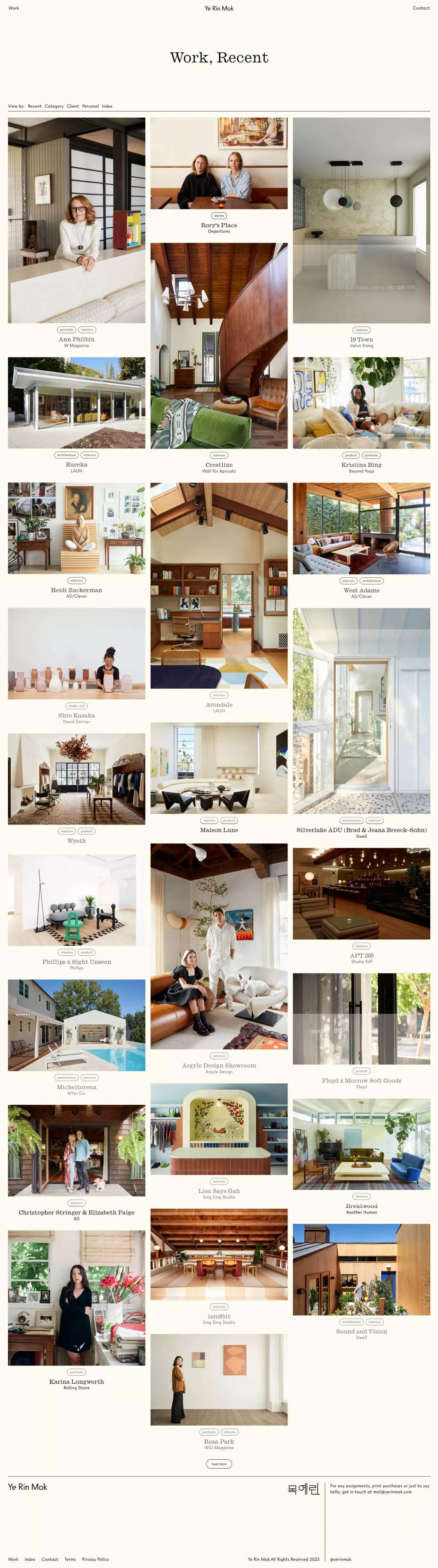 Home – Ye Rin Mok - Portfolio design