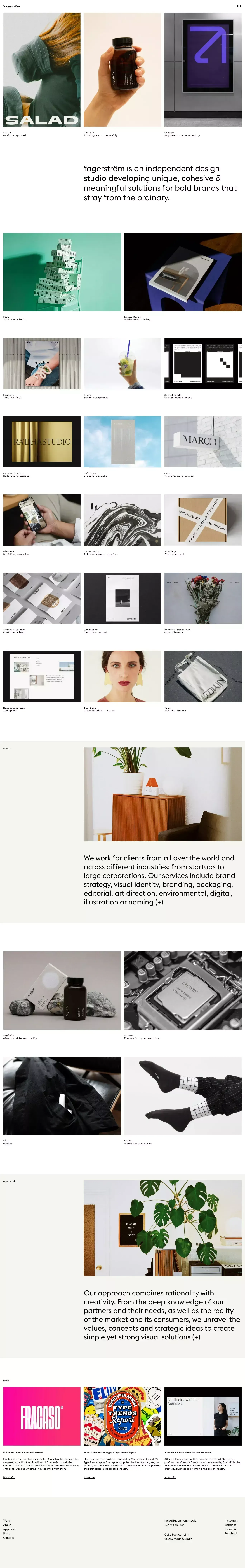 Design & Branding Studio - fagerström - Portfolio design
