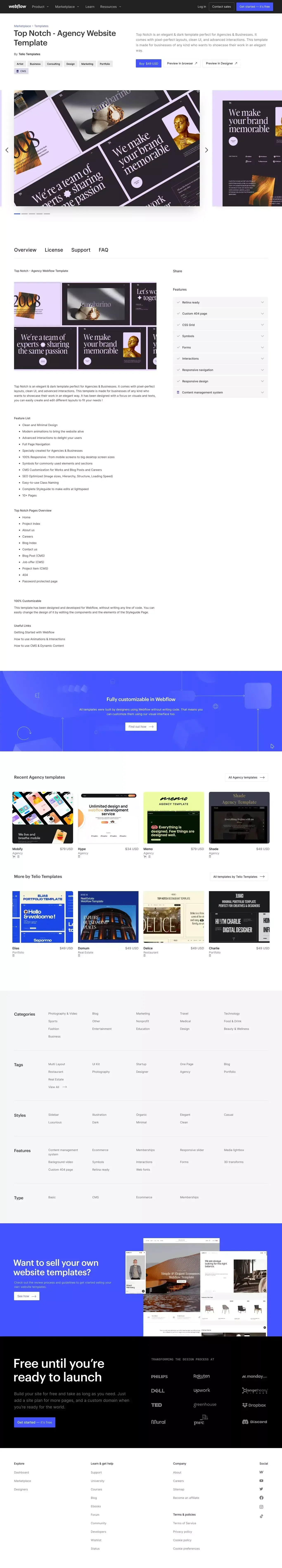 Top Notch - Agency HTML5 Responsive Website Template - Template design