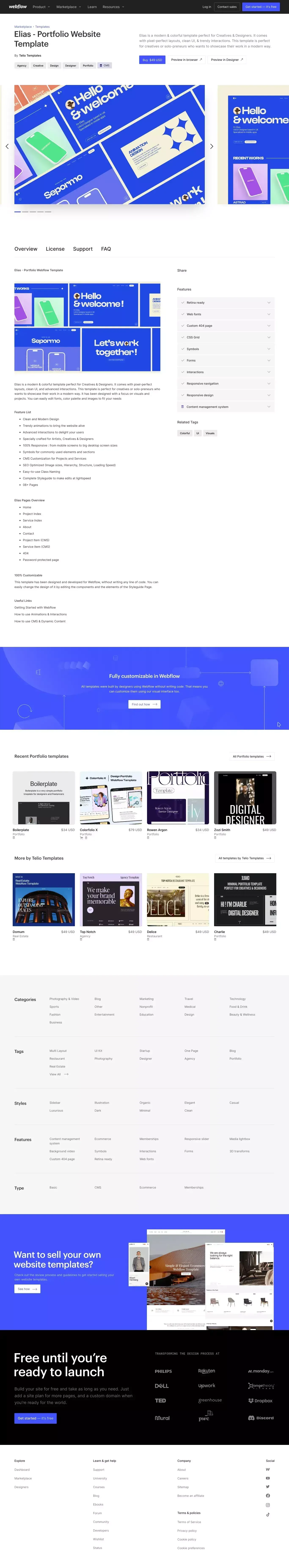 Elias - Portfolio HTML5 Responsive Website Template - Template design