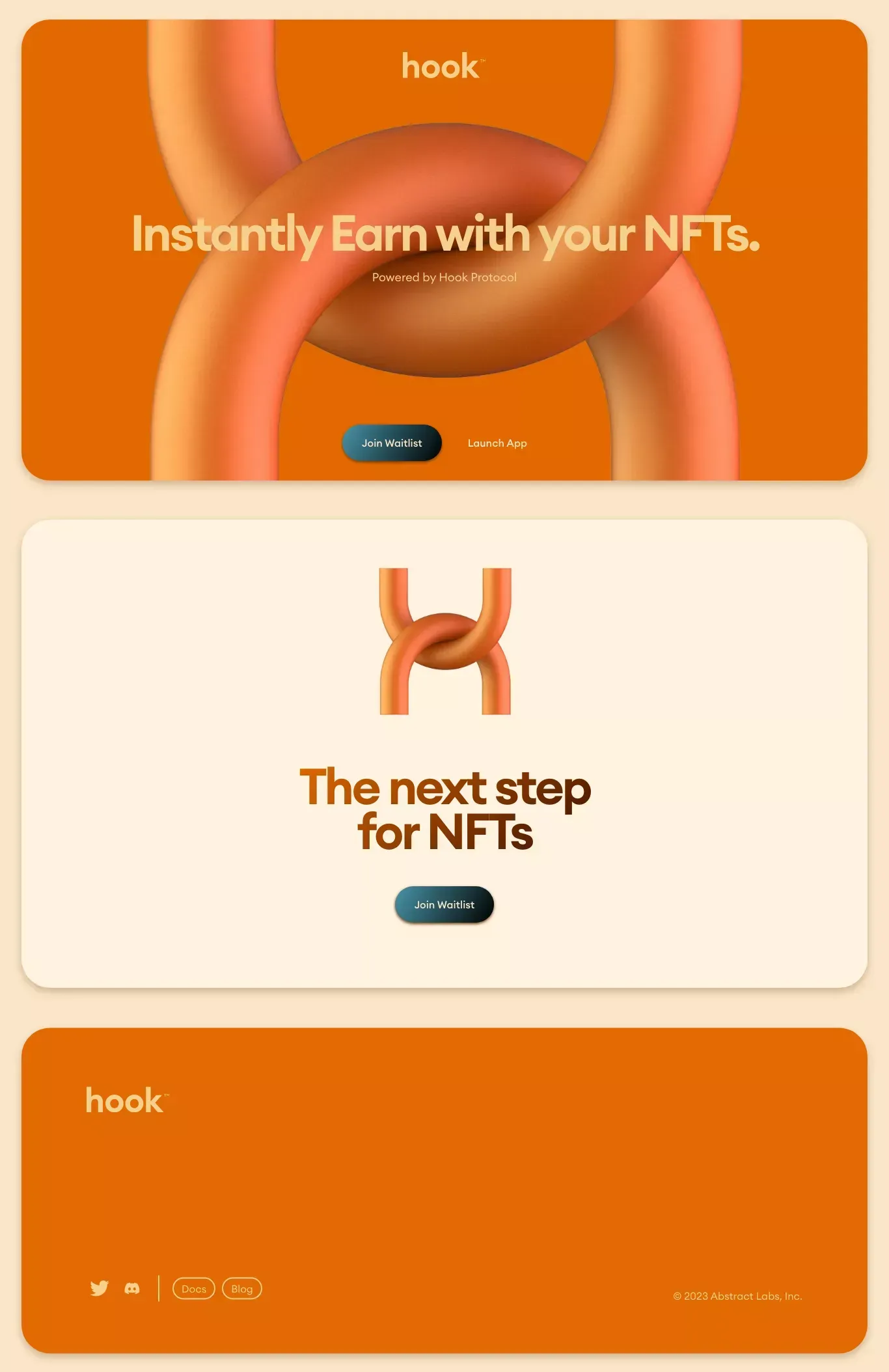 Hook™ – An option for options. - Landing design