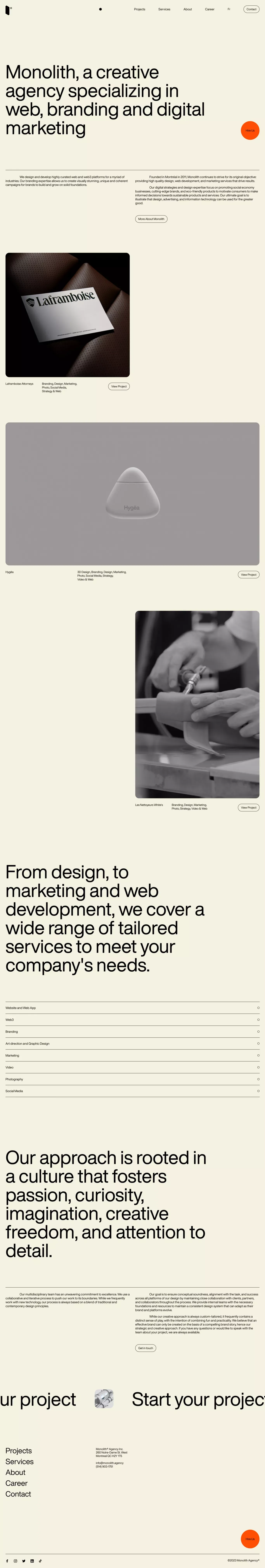 Home — Monolith Agency® - Portfolio design