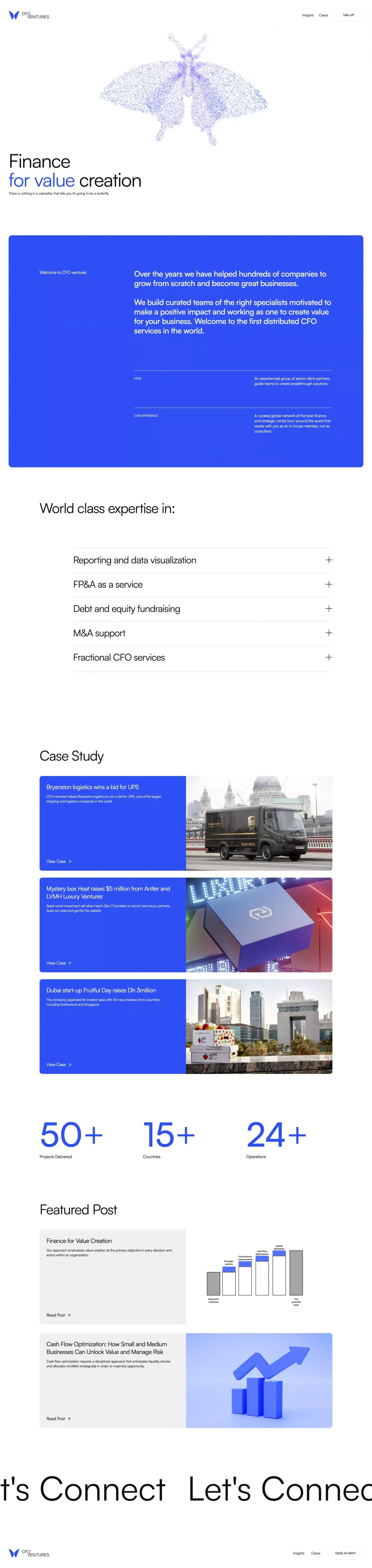 CFO Ventures - Landing design