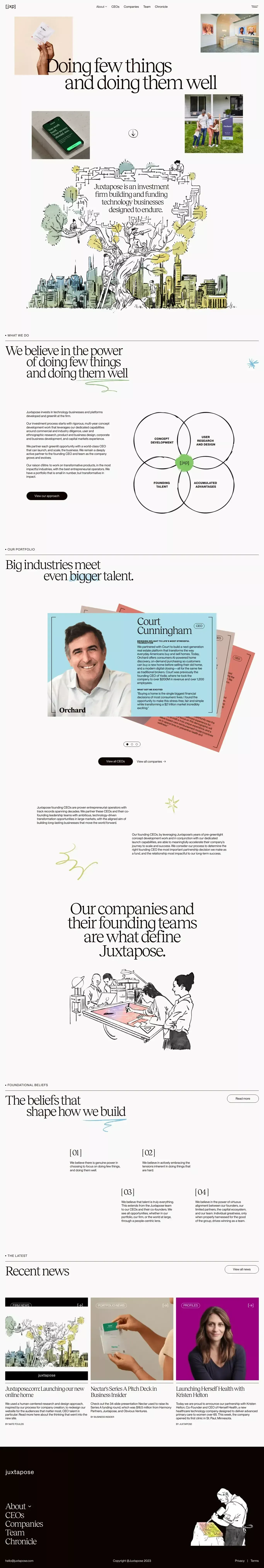 Juxtapose - Landing design