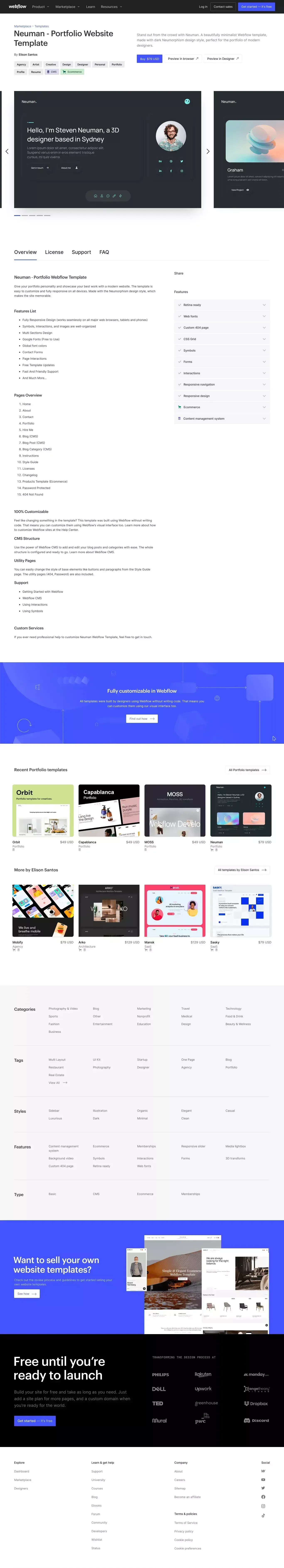 Neuman - Portfolio HTML5 Responsive Website Template - Template design