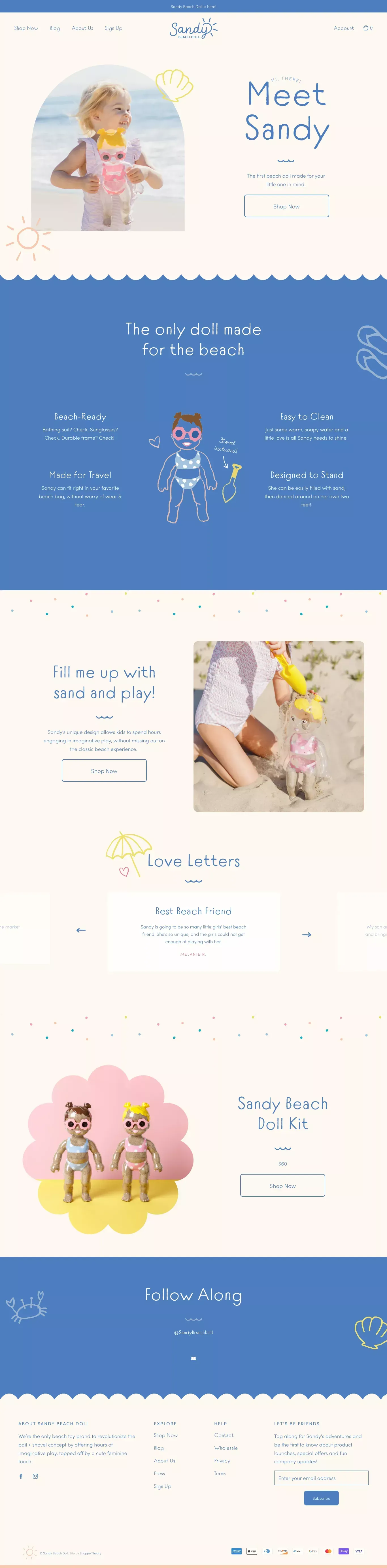 Sandy The Beach Doll – Sandy Beach Doll - website design