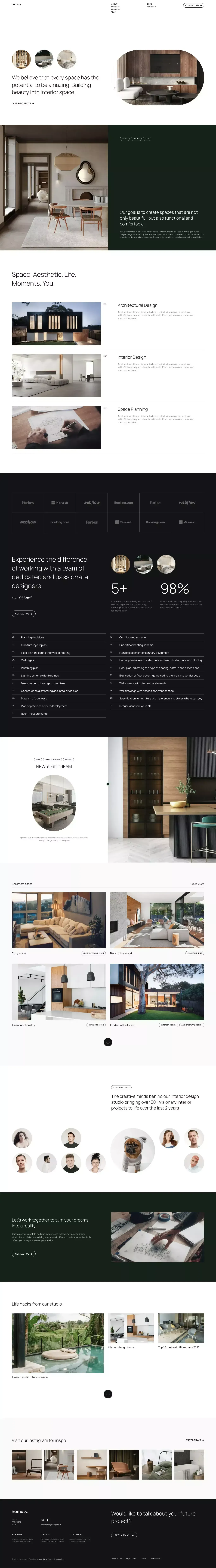 Homety – Webflow HTML website template - Template design