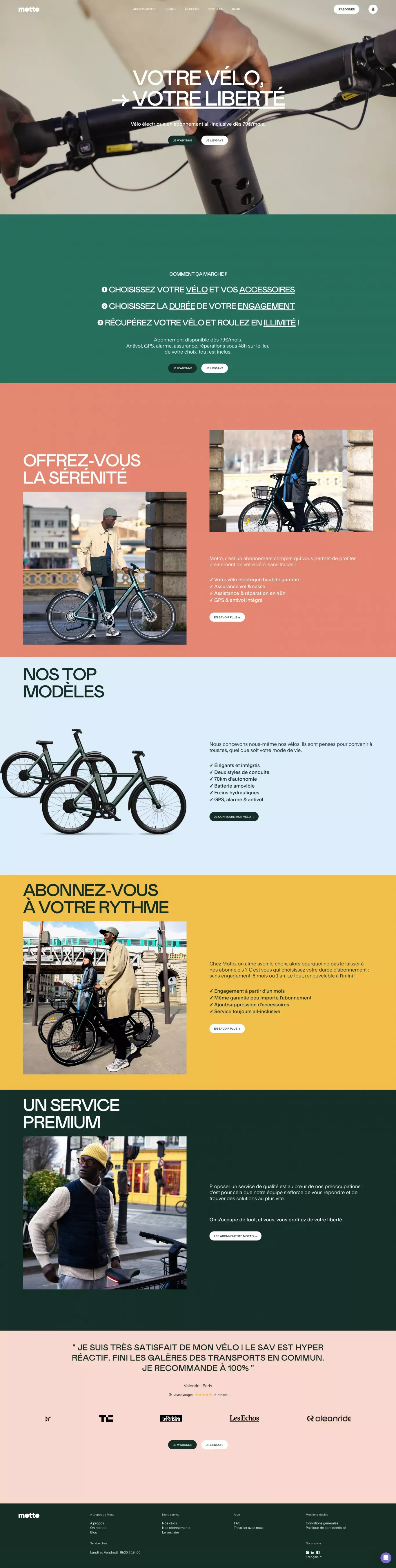 Motto - Accueil - Landing design