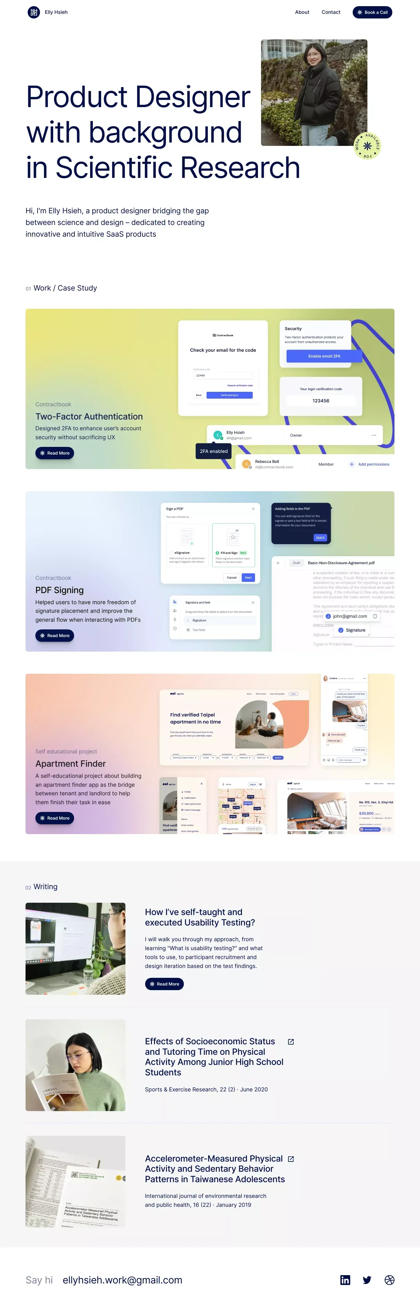 Elly Hsieh â Product Designer â Available for Work - Portfolio design