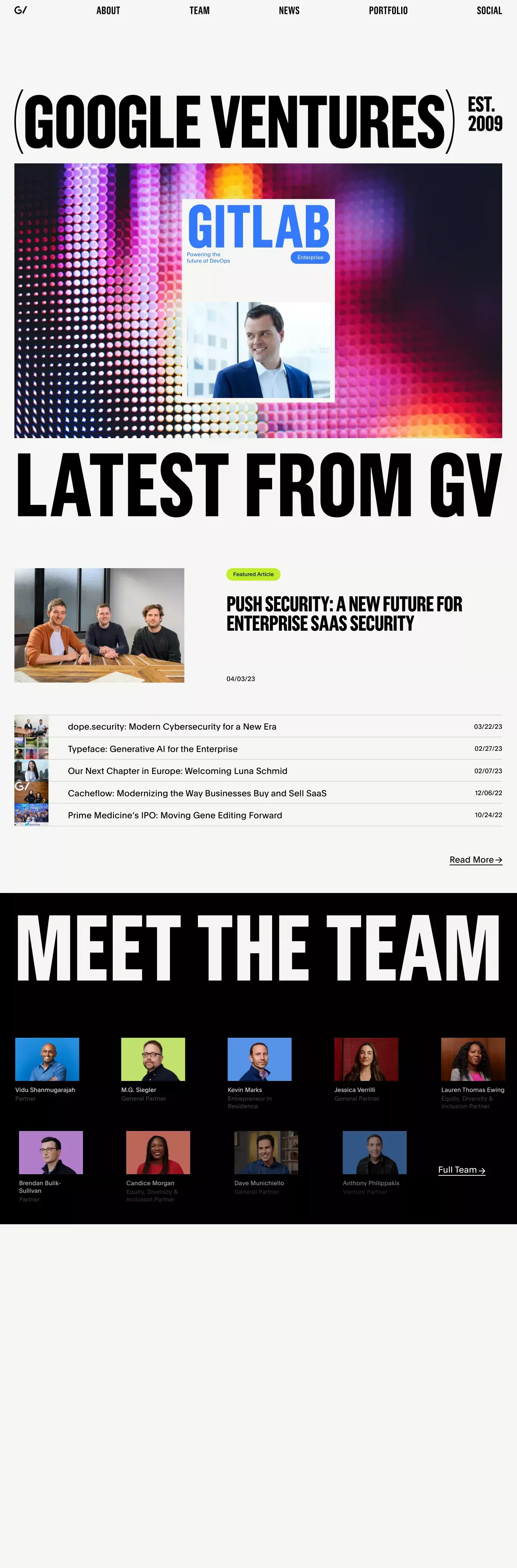 GV - Home - Portfolio design
