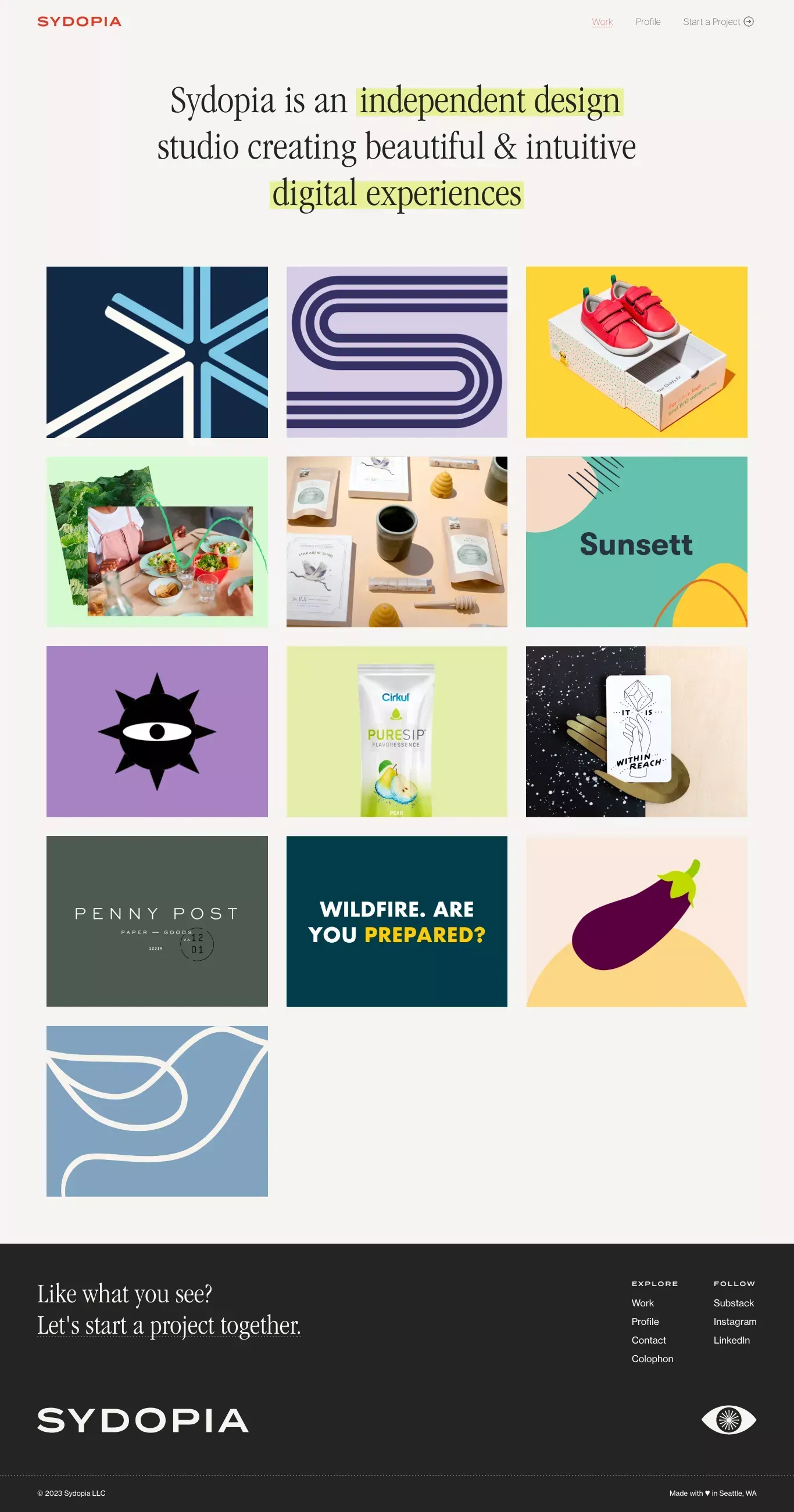 Sydopia | A digital design studio - website design