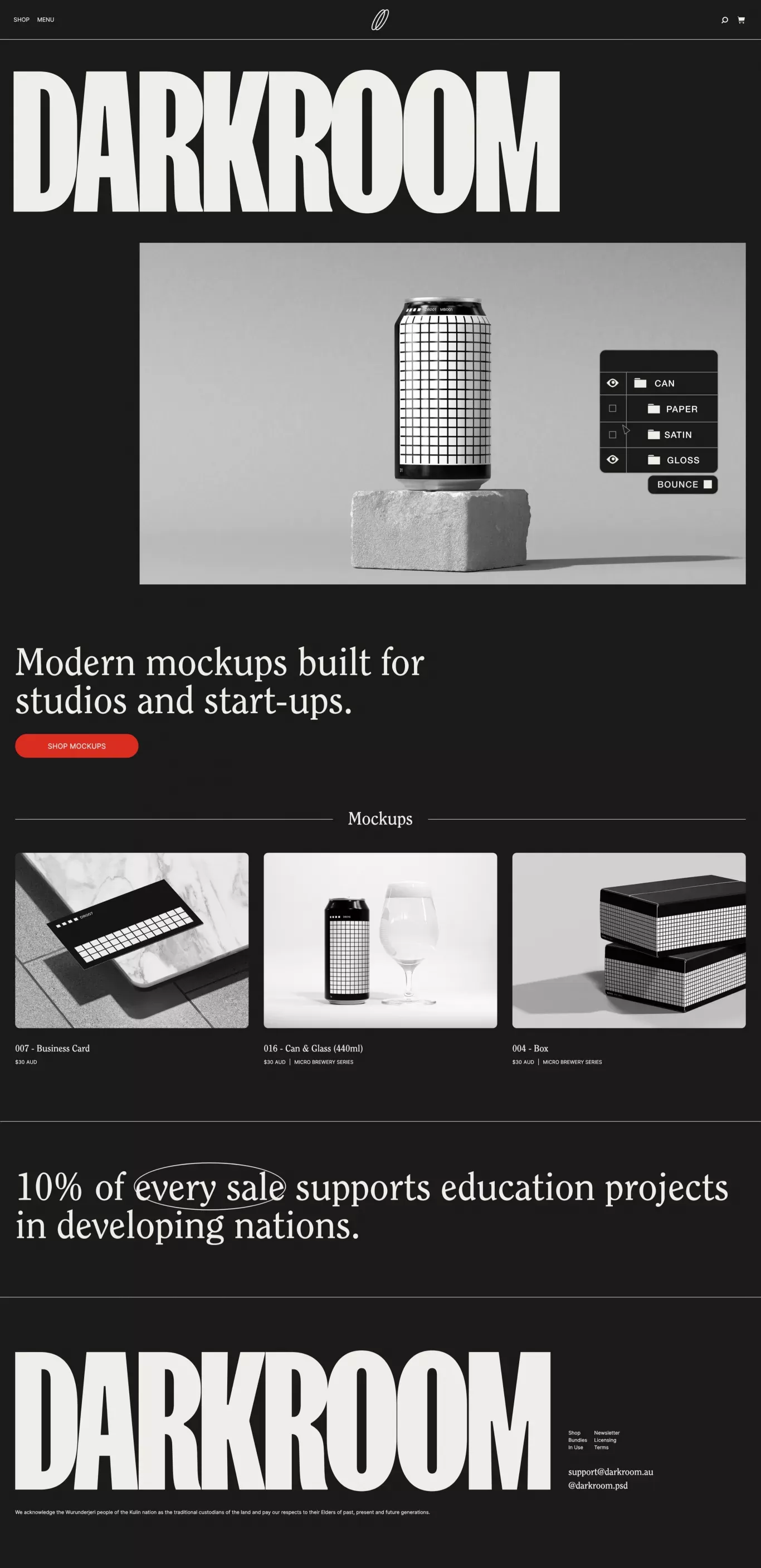 Darkroom - Very Good Mockups - Ecommerce design