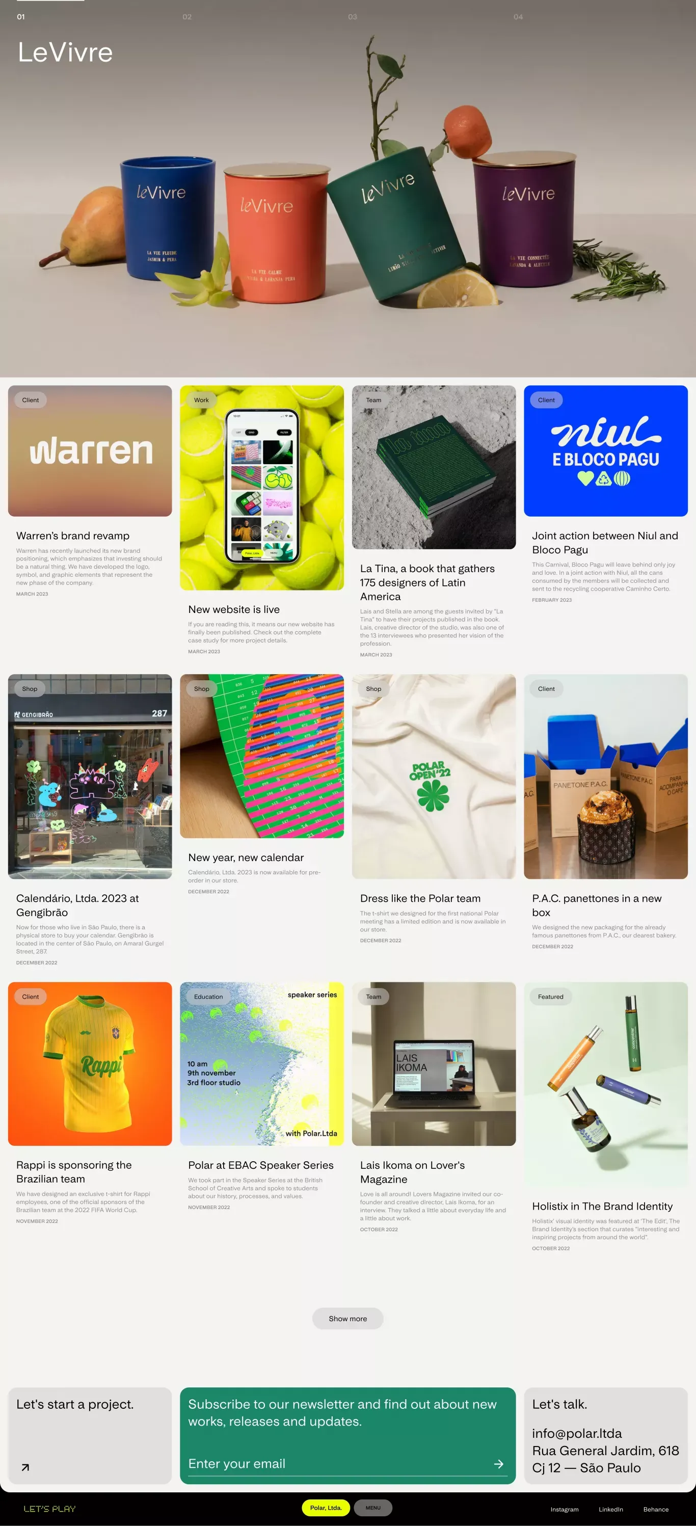 Polar, Ltda. - Portfolio design