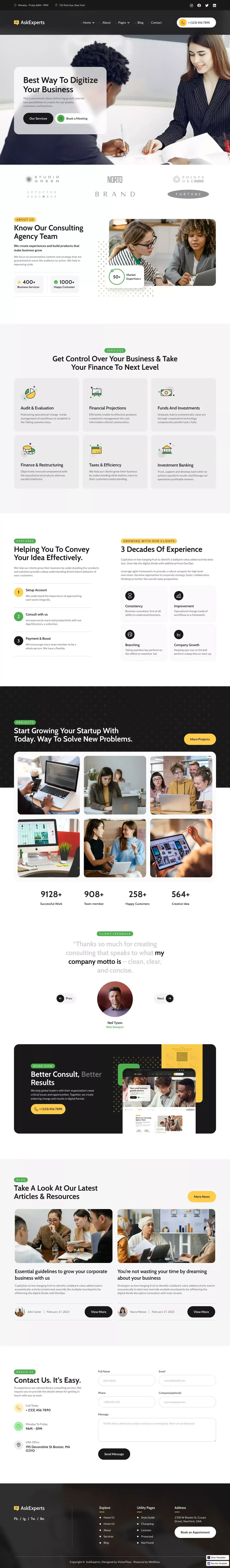 AskExperts - Webflow HTML website template - Template design