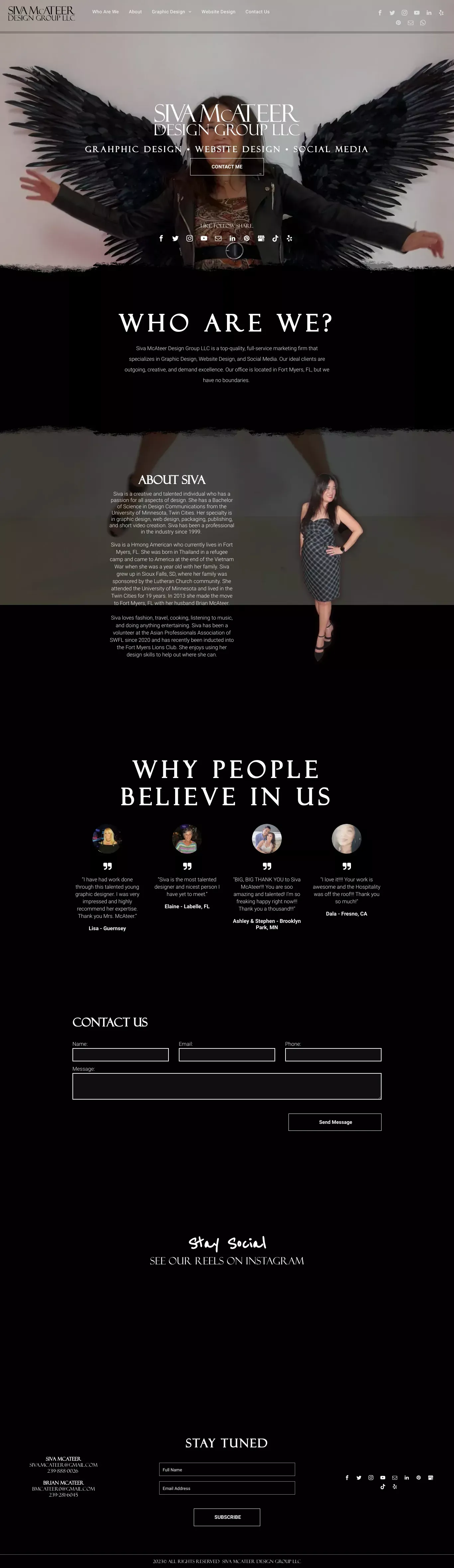 Siva McAteer Design Group LLC: Graphic Design & Website Design - Portfolio design