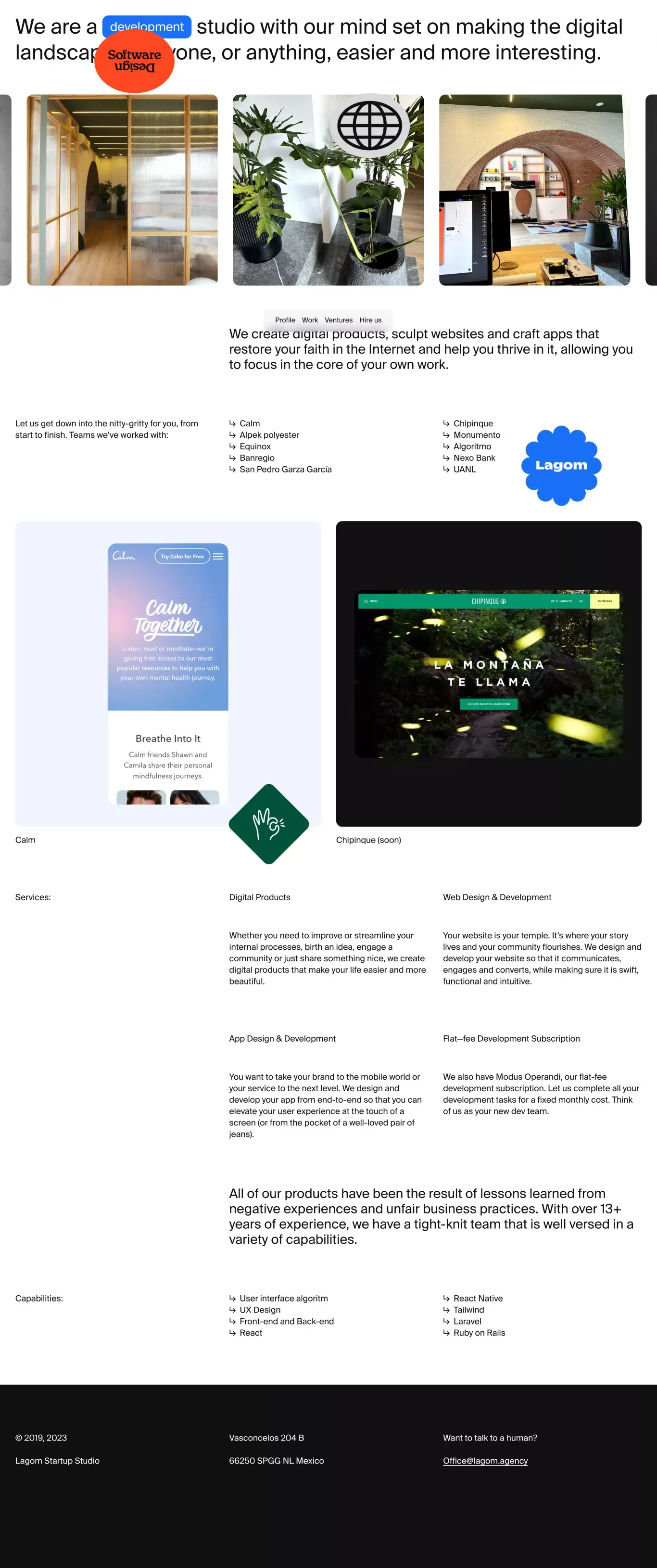 Lagom Startup Studio - Portfolio design