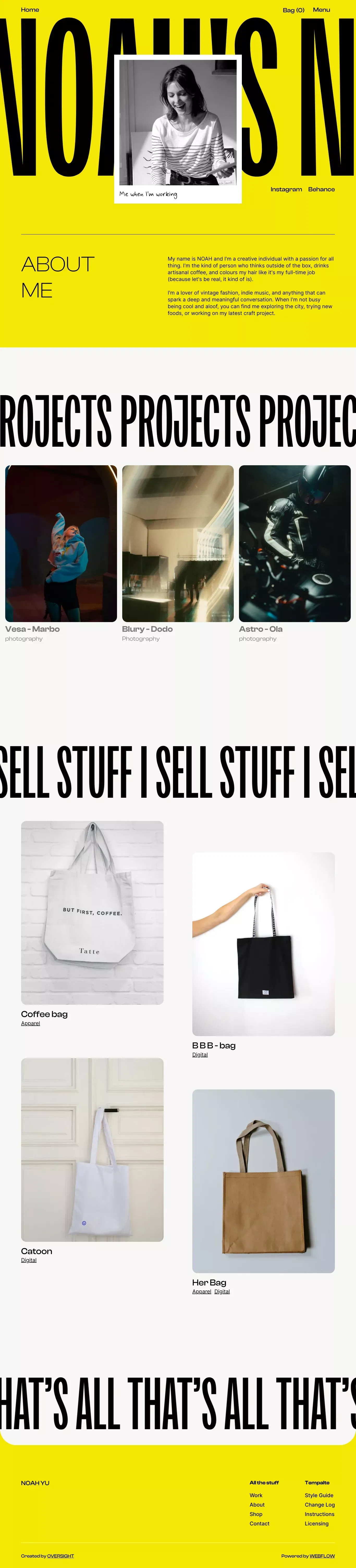 Sodium - Webflow Ecommerce website template - Template design